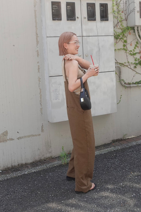 チェックルーズロンパース