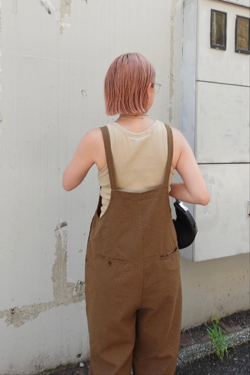 チェックルーズロンパース