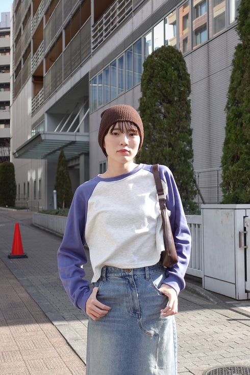 刺繍ラグランロンTee