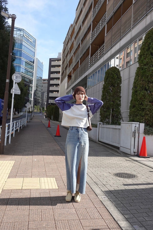 刺繍ラグランロンTee