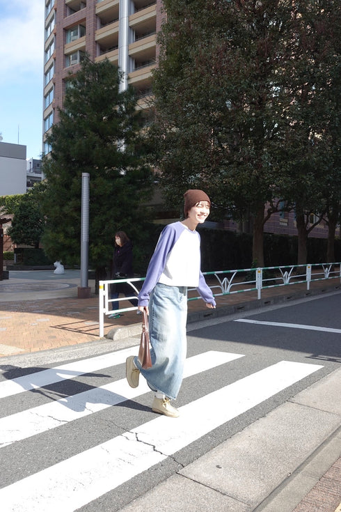 刺繍ラグランロンTee