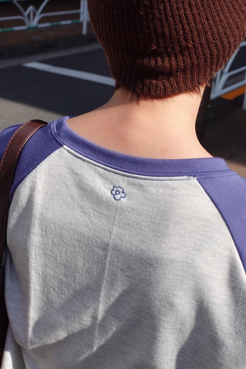 刺繍ラグランロンTee