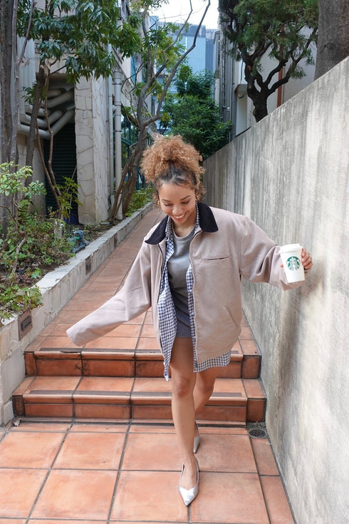 ギンガムチェックルーズシャツ