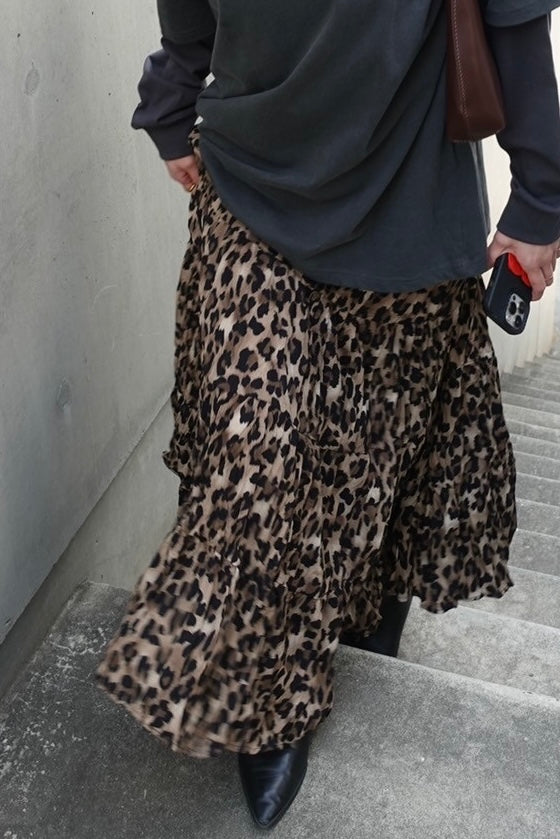 レオパードボリュームスカート