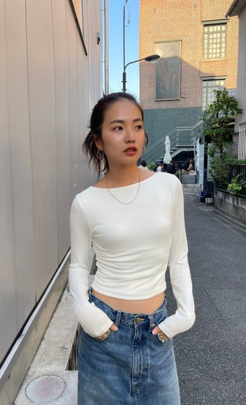 バックオープンロングスリーブTee