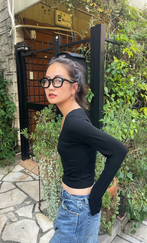 バックオープンロングスリーブTee