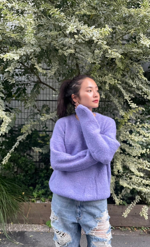 パステルカラーニット