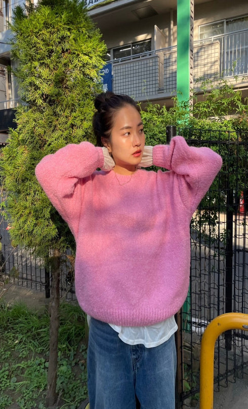 パステルカラーニット