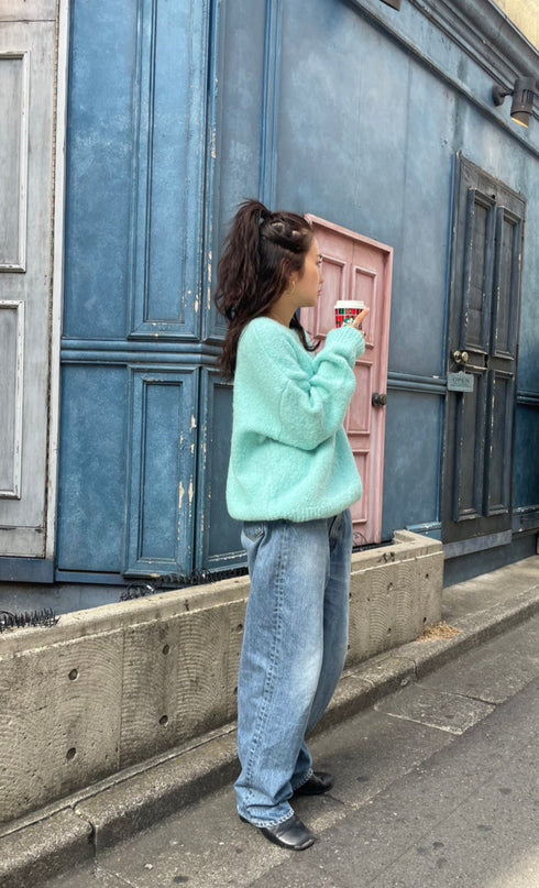 パステルカラーニット