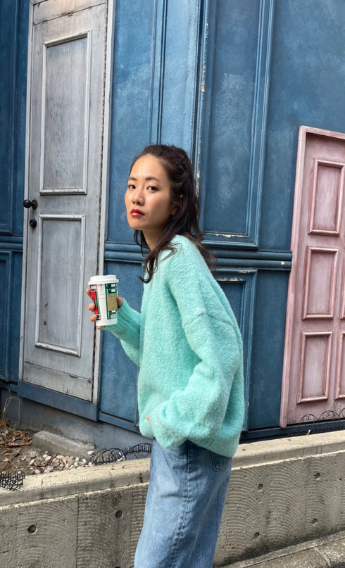 パステルカラーニット