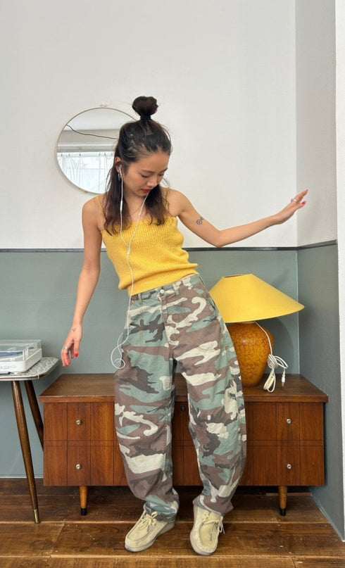 カラーニットキャミ