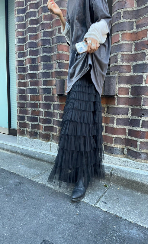 ローライズチュールスカート