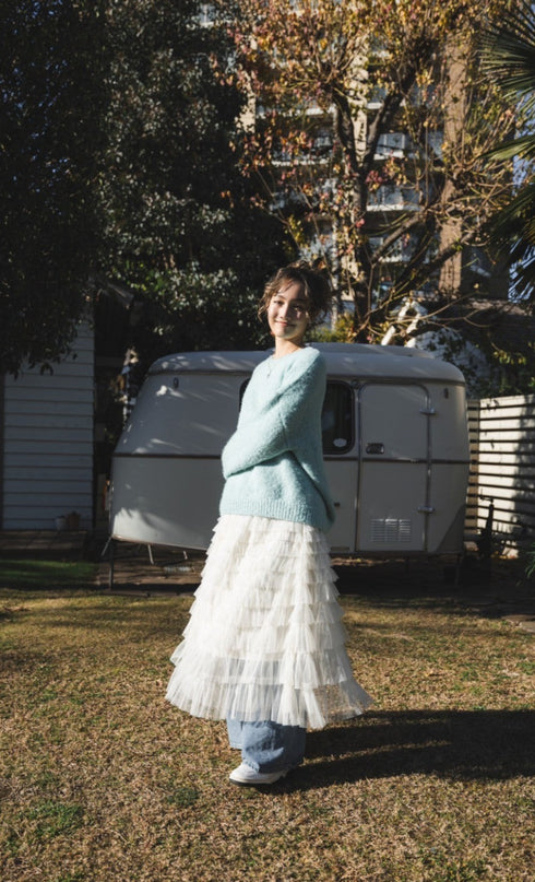 ローライズチュールスカート