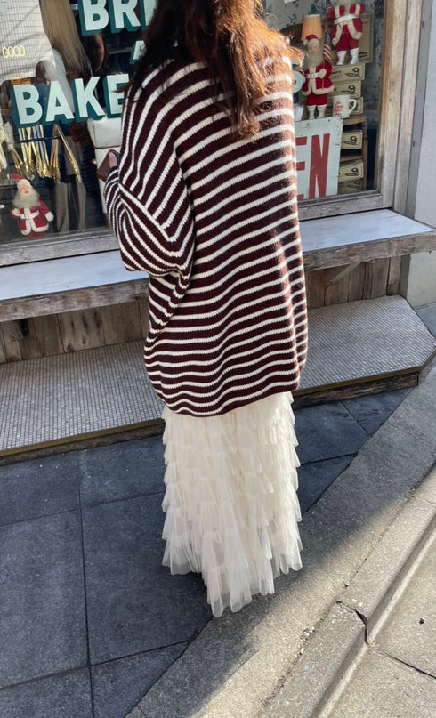 ルーズボーダーニット