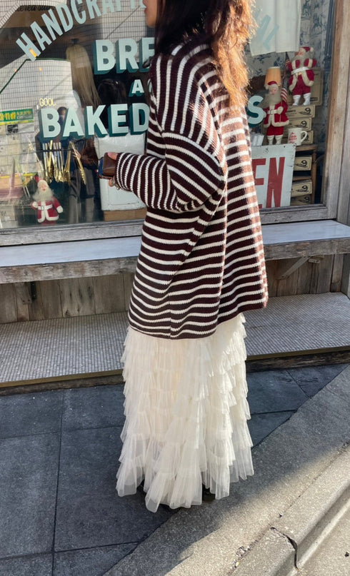 ルーズボーダーニット