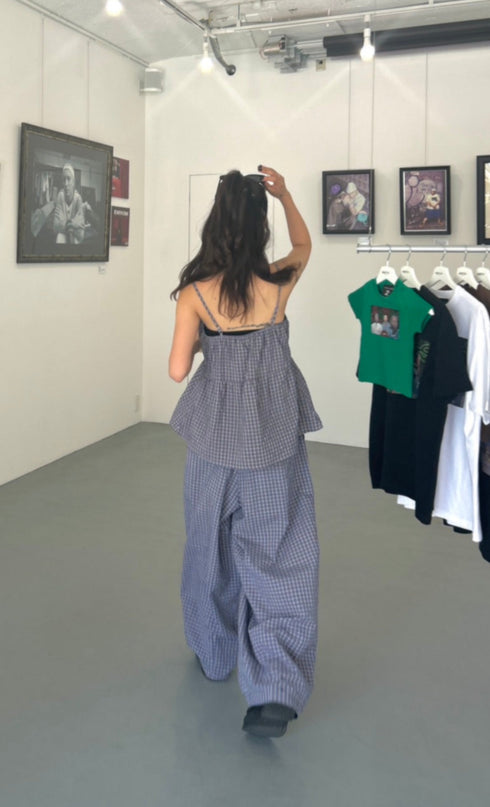 チェックルーズキャミ