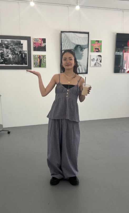 チェックルーズキャミ