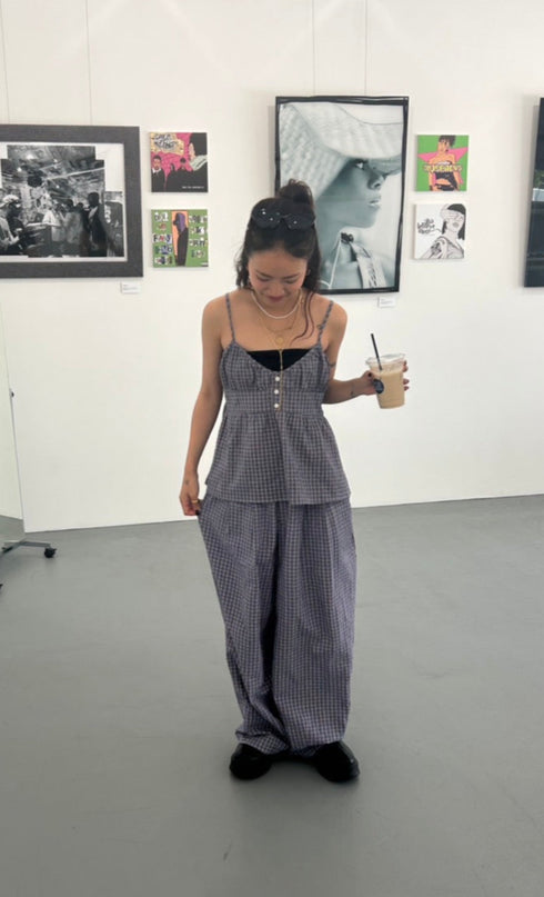 チェックルーズキャミ