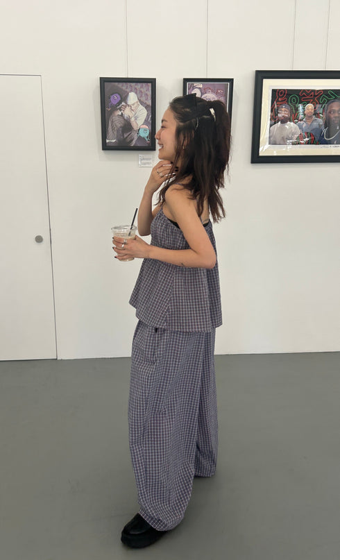 チェックルーズキャミ