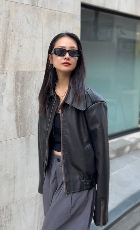 ヴィンテージレザーブルゾン