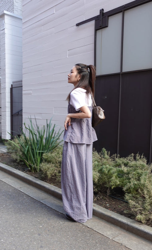 チェックルーズキャミ