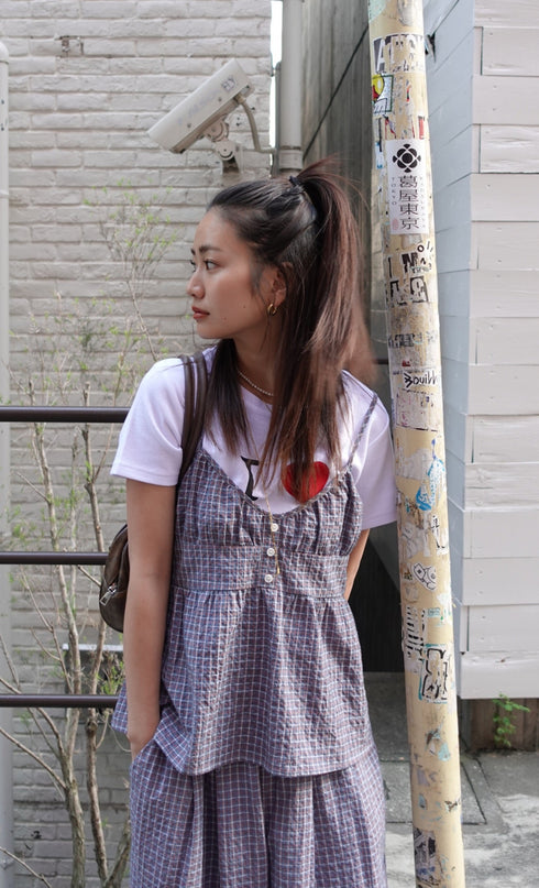 チェックルーズキャミ