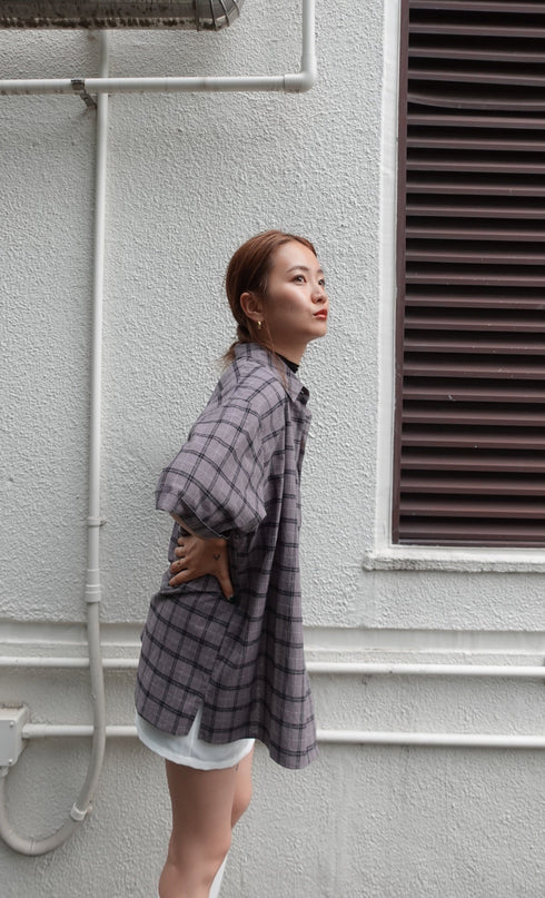 チェックハーフスリーブシャツ