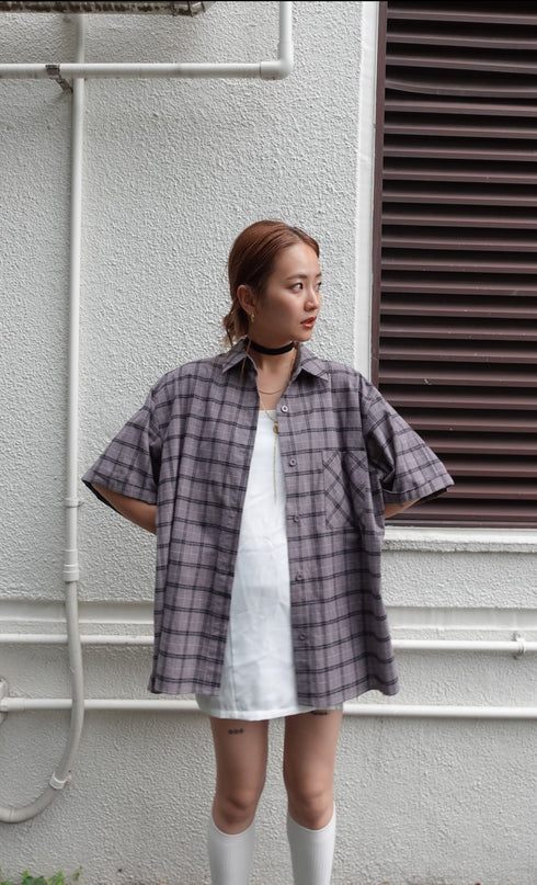 チェックハーフスリーブシャツ