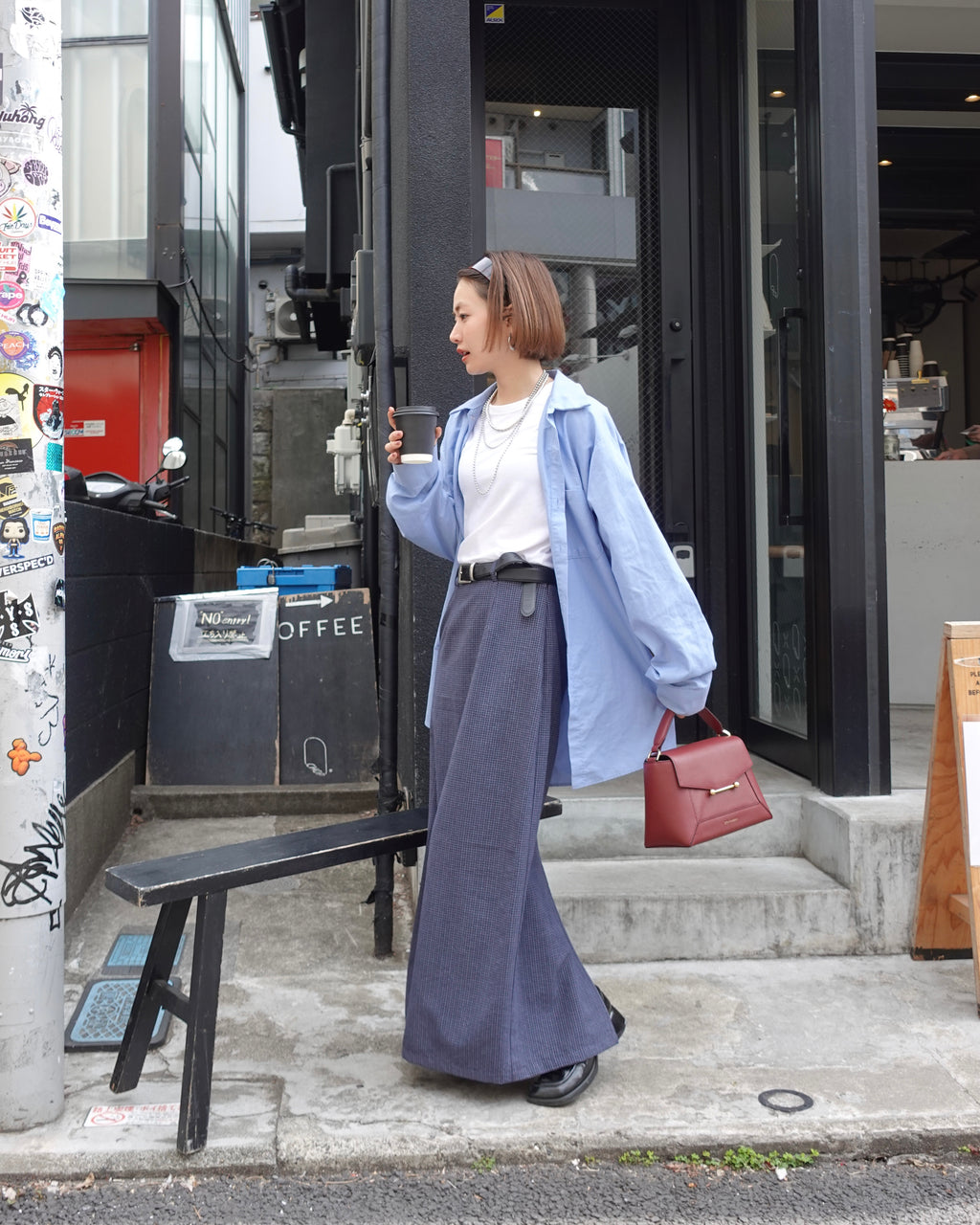 レトロチェックフィットスカート