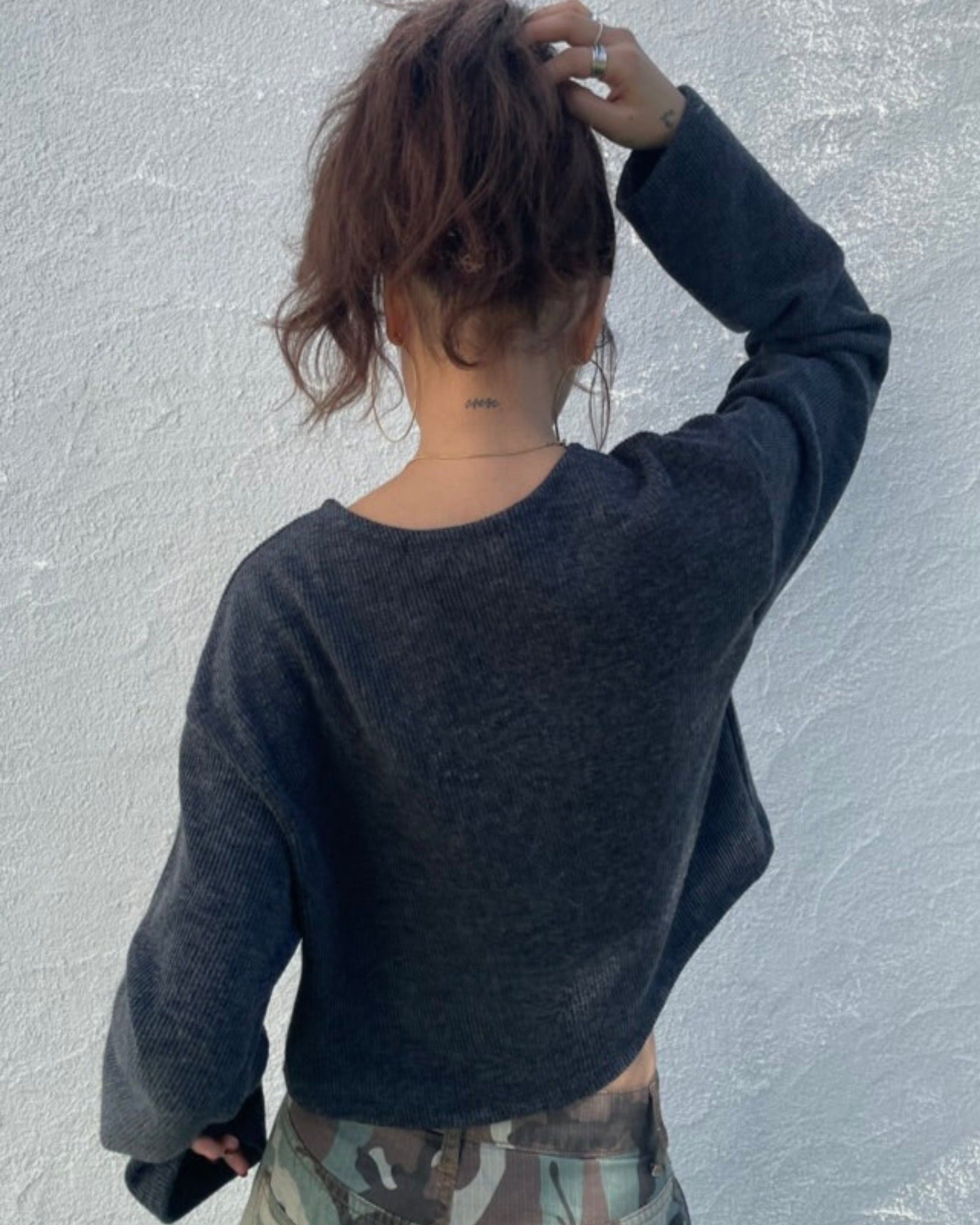 フロントリボンカーディガン