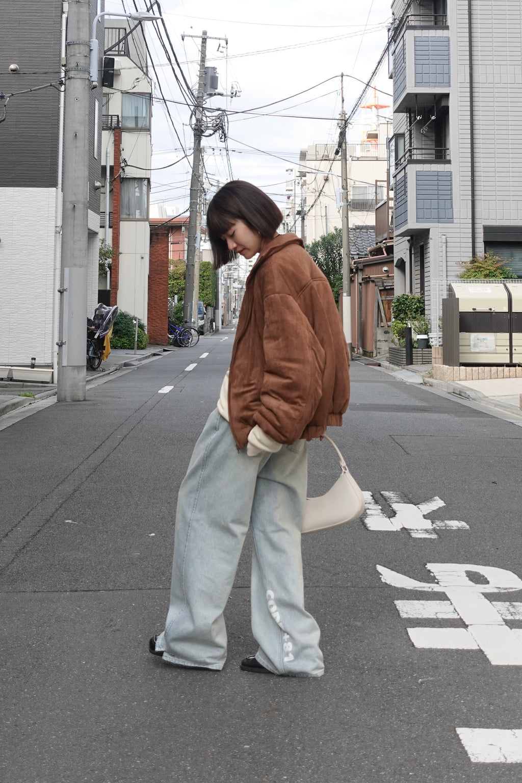 中綿スウェードブルゾン