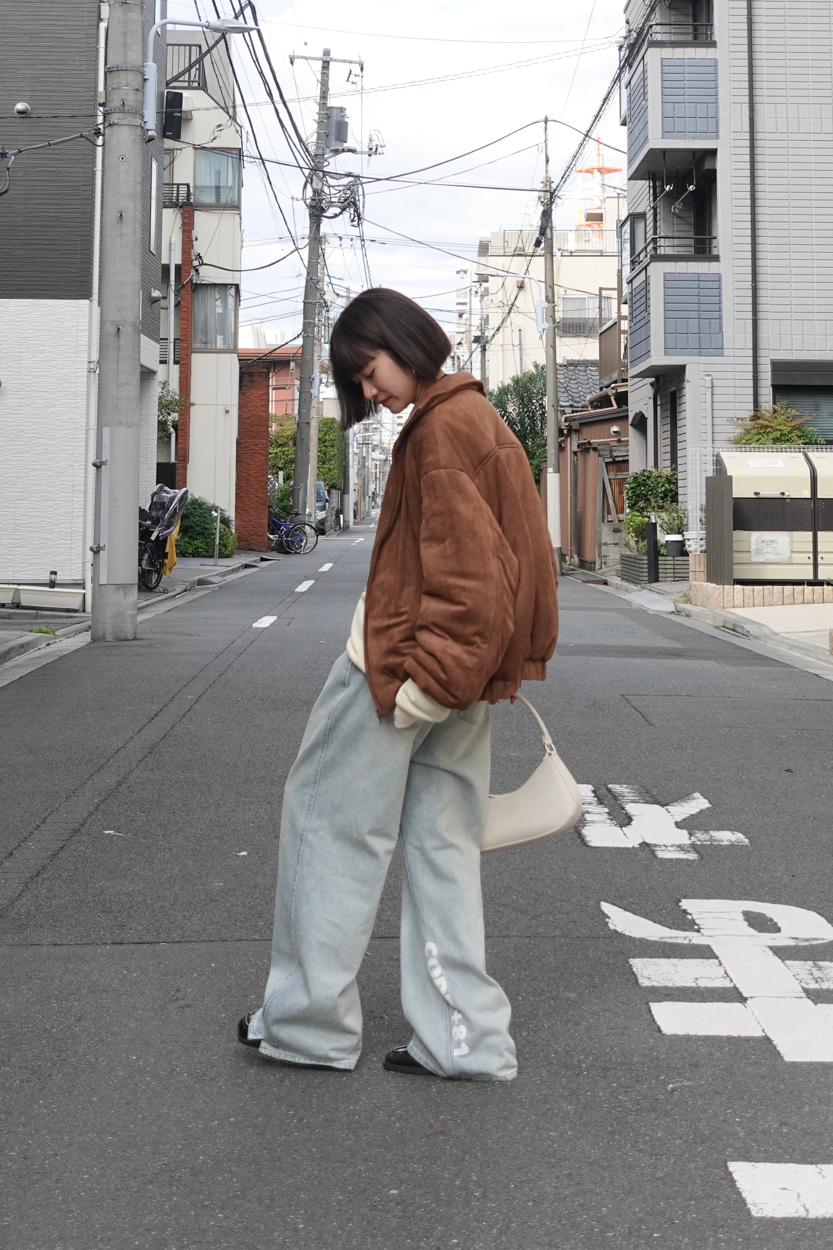 中綿スウェードブルゾン