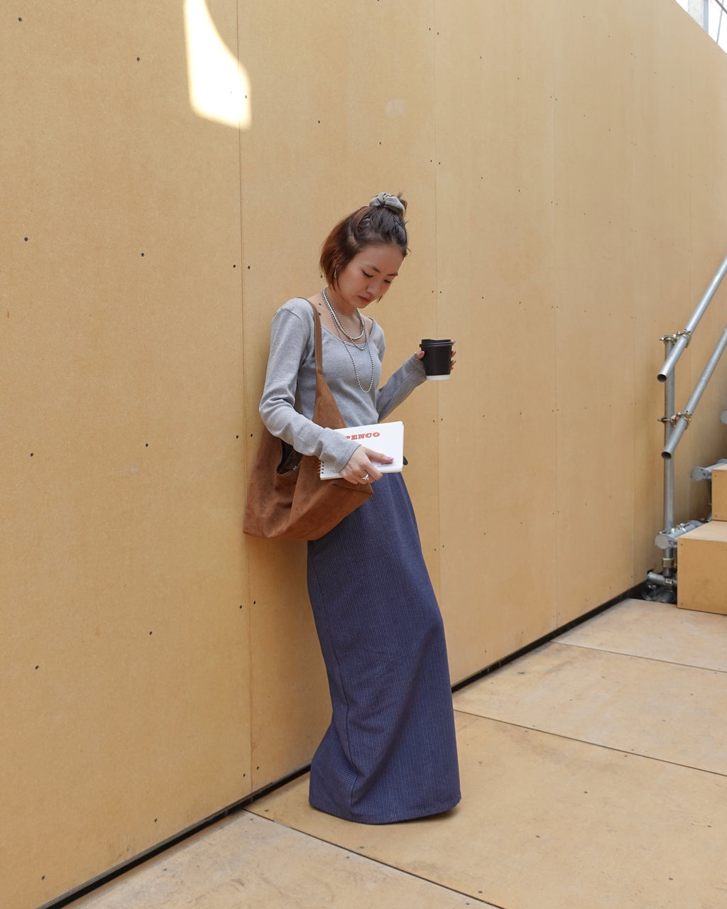 レトロチェックフィットスカート