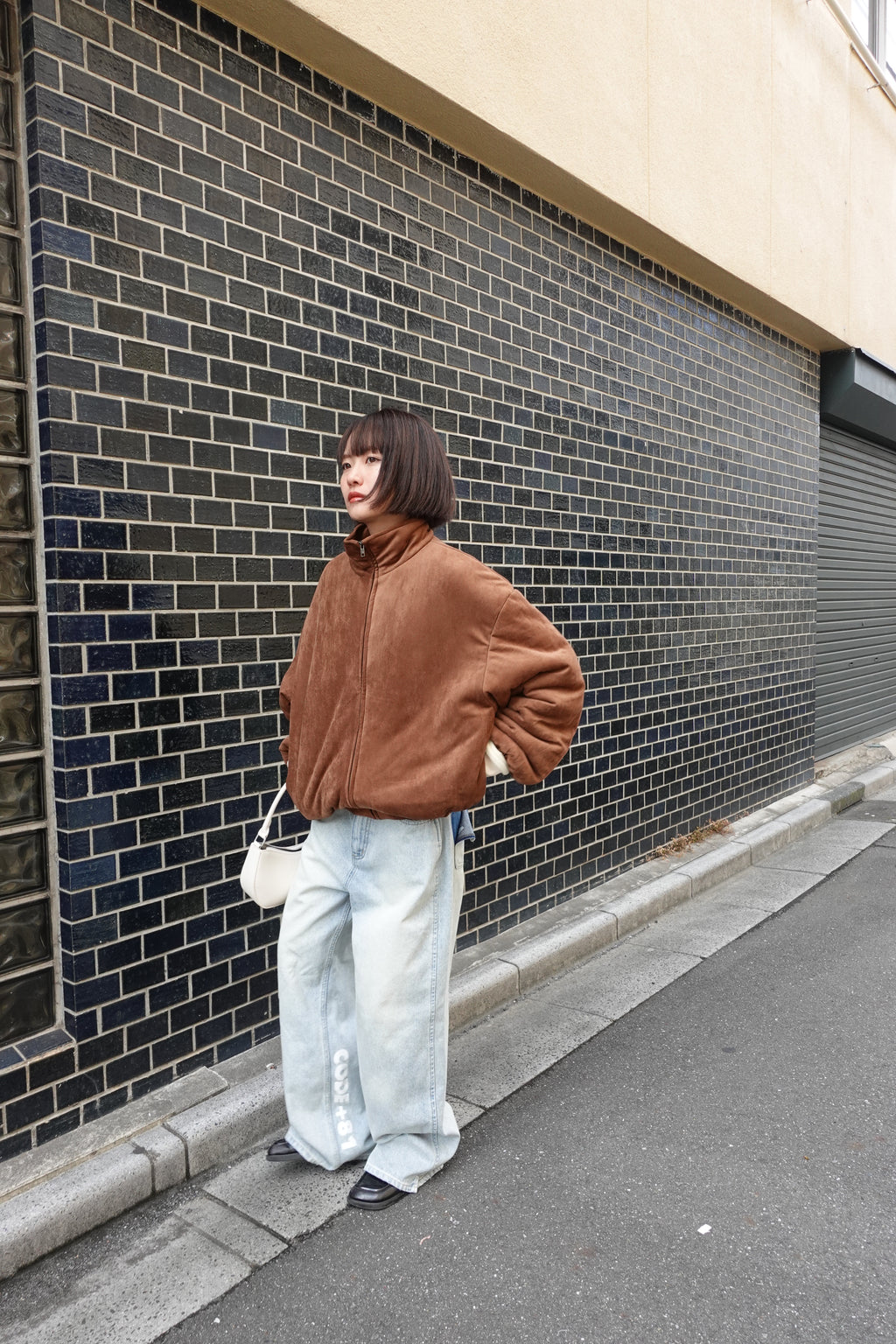 中綿スウェードブルゾン