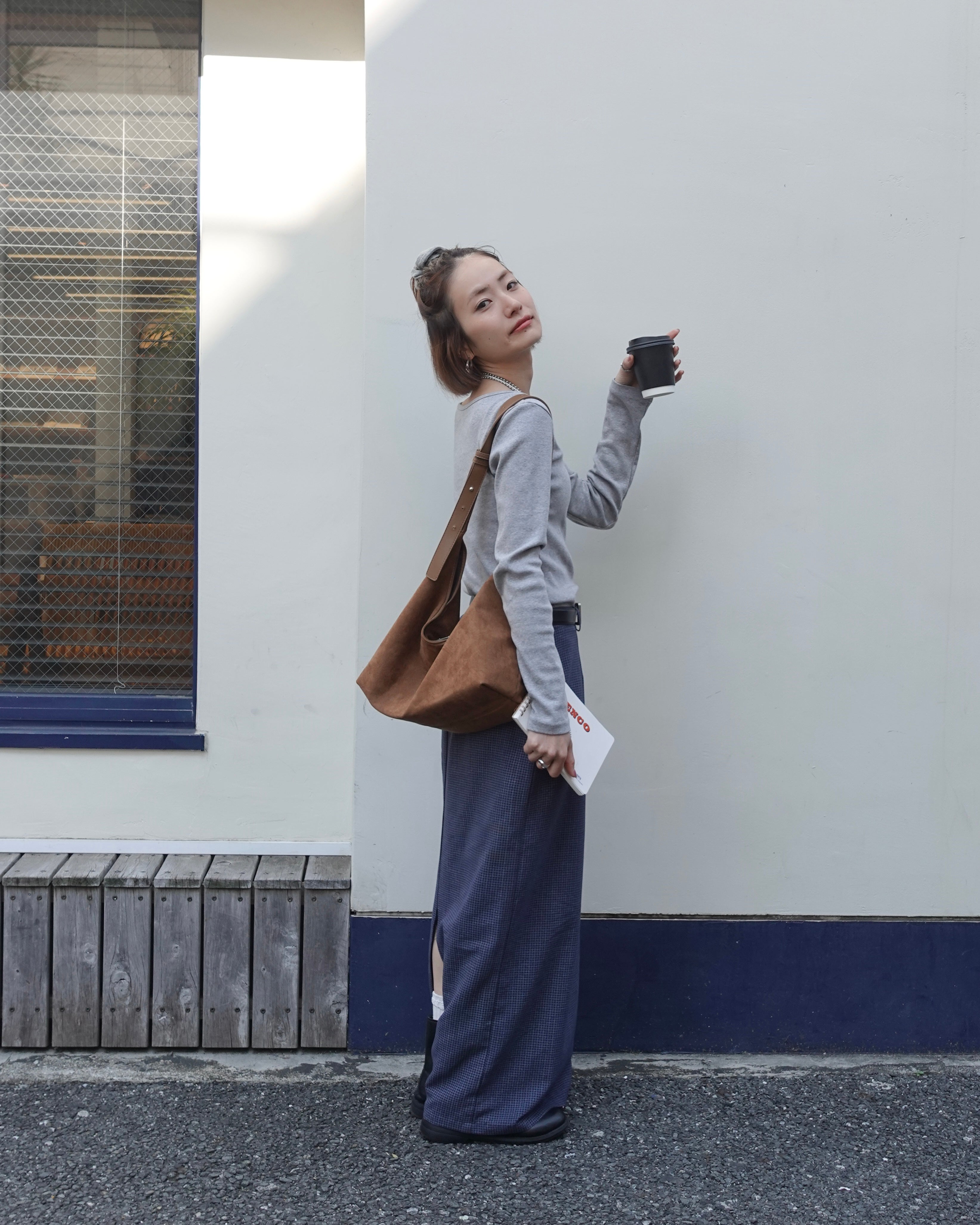 レトロチェックフィットスカート