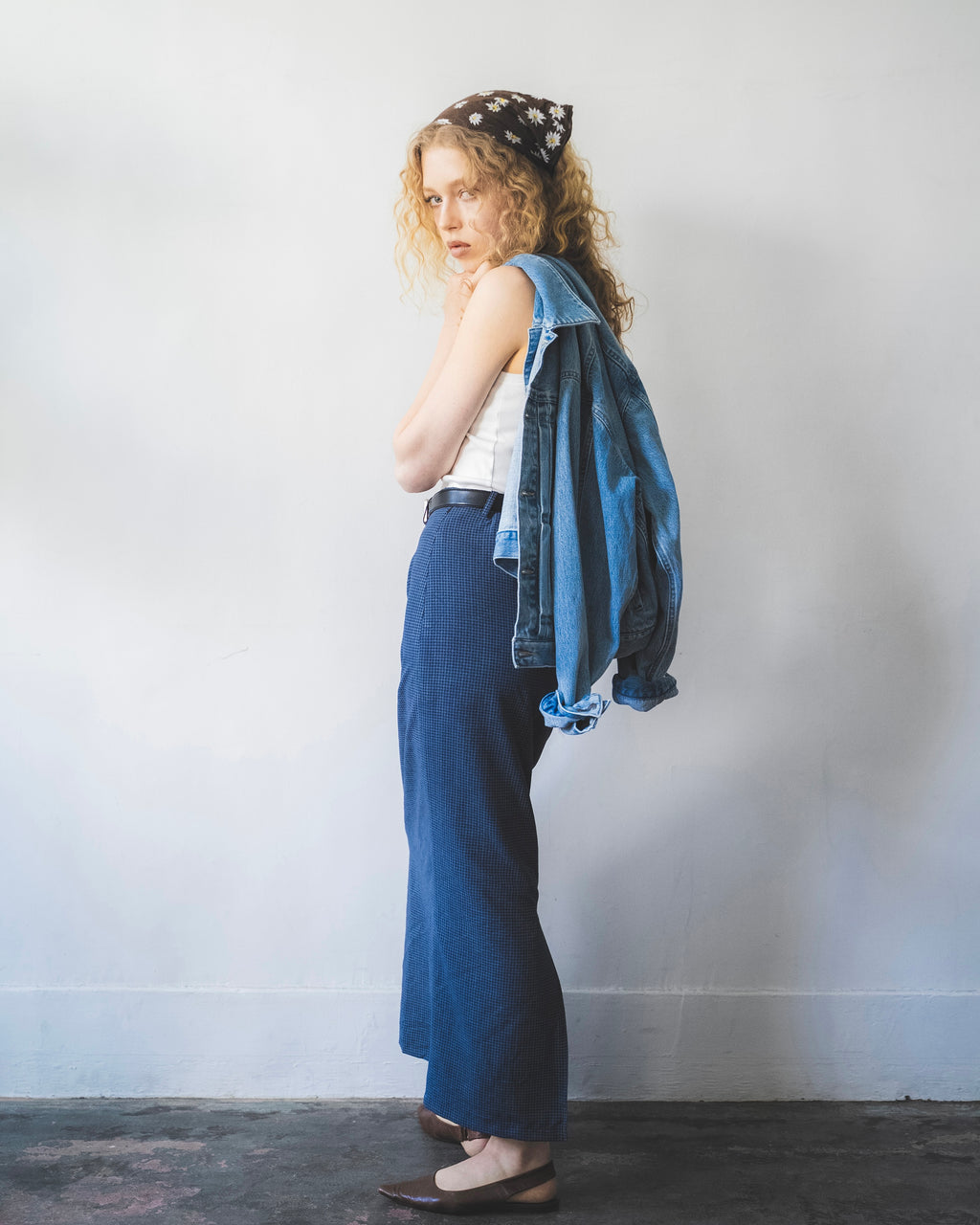 レトロチェックフィットスカート