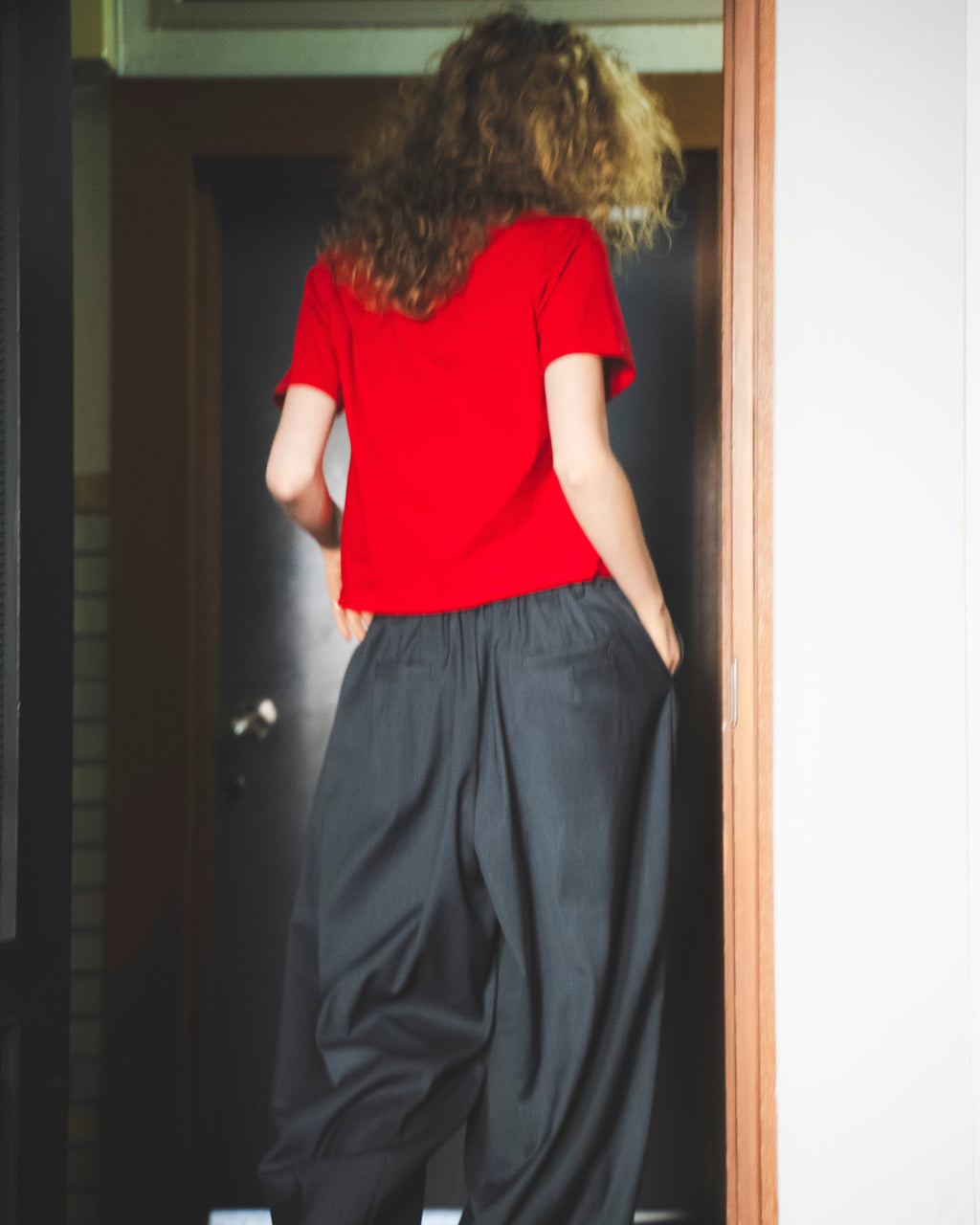 ワイドスラックスパンツ