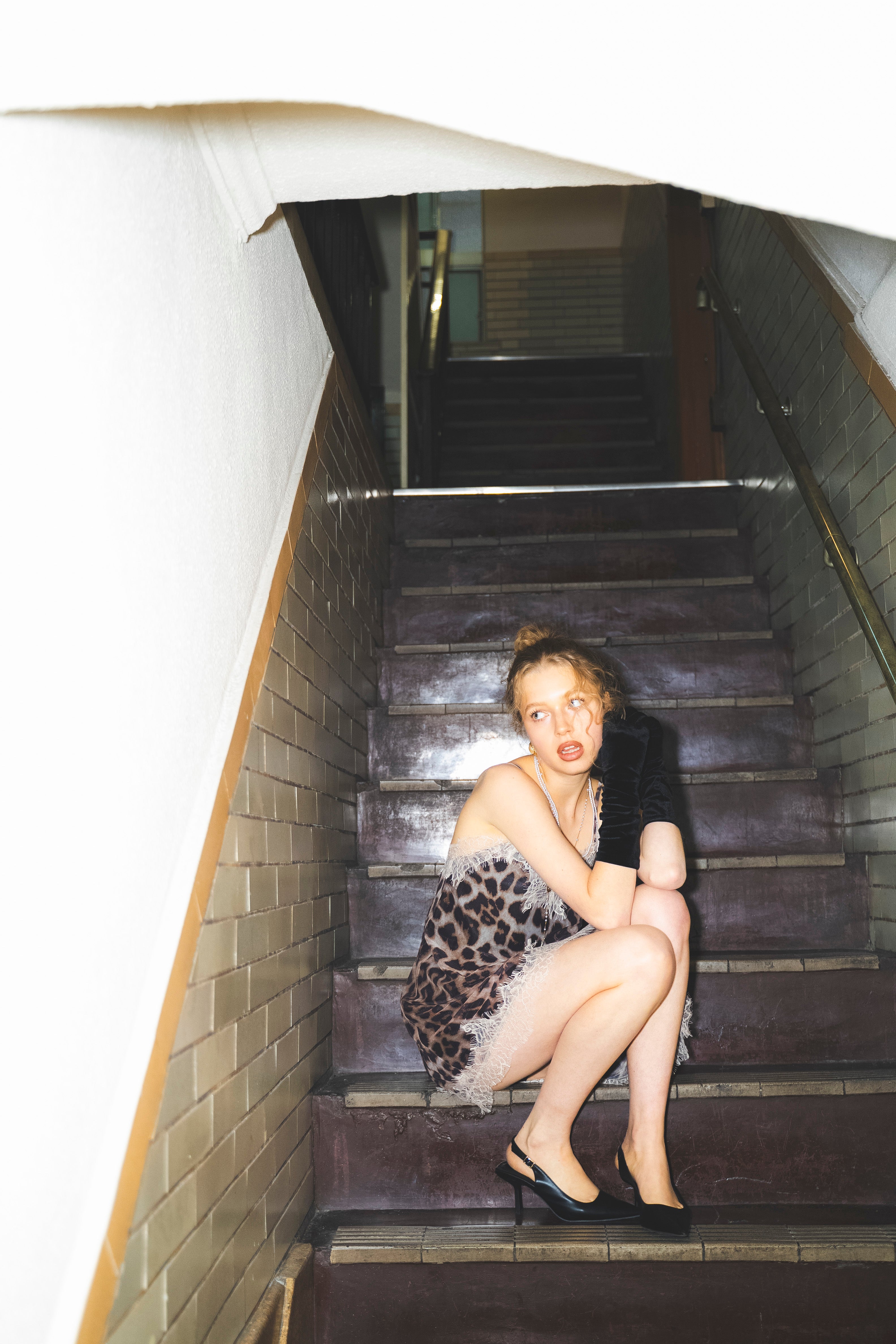 レオパードレースワンピース