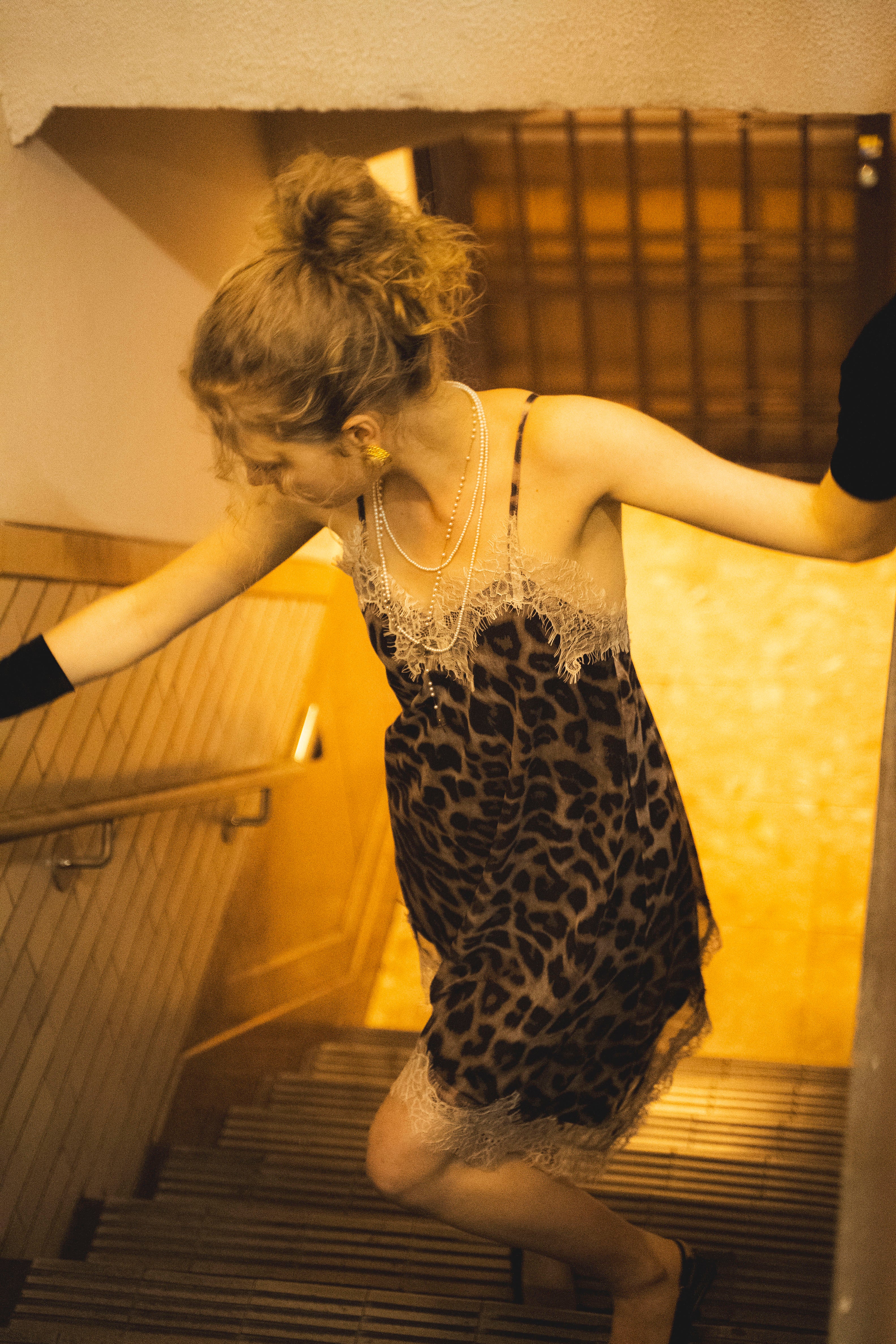 レオパードレースワンピース