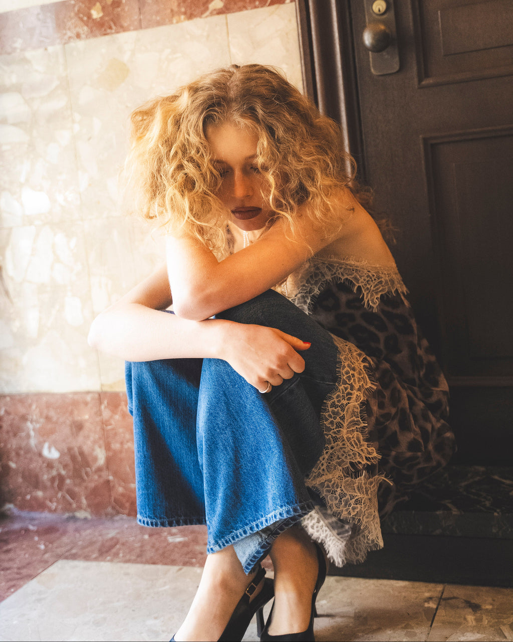 レオパードレースワンピース