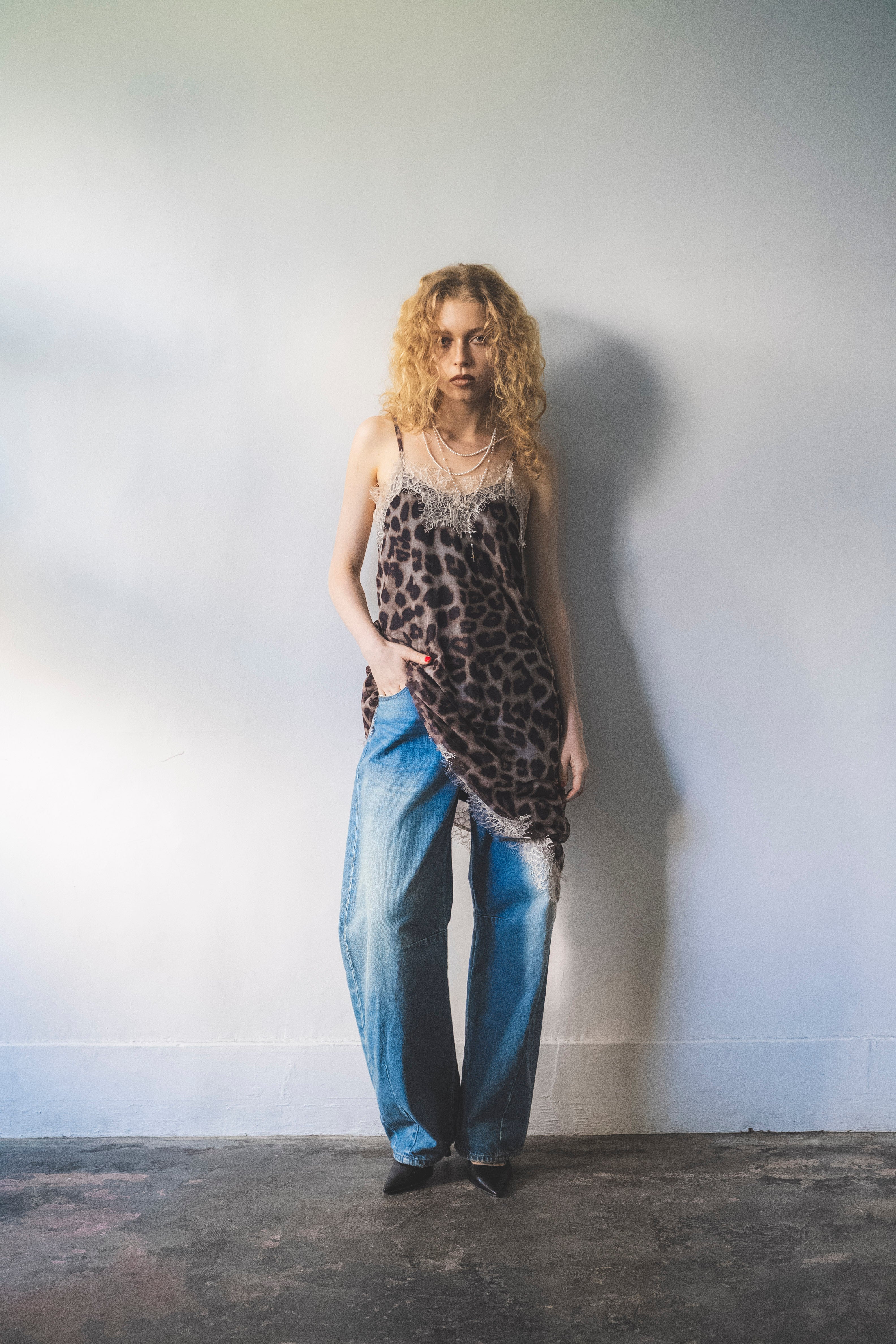 レオパードレースワンピース