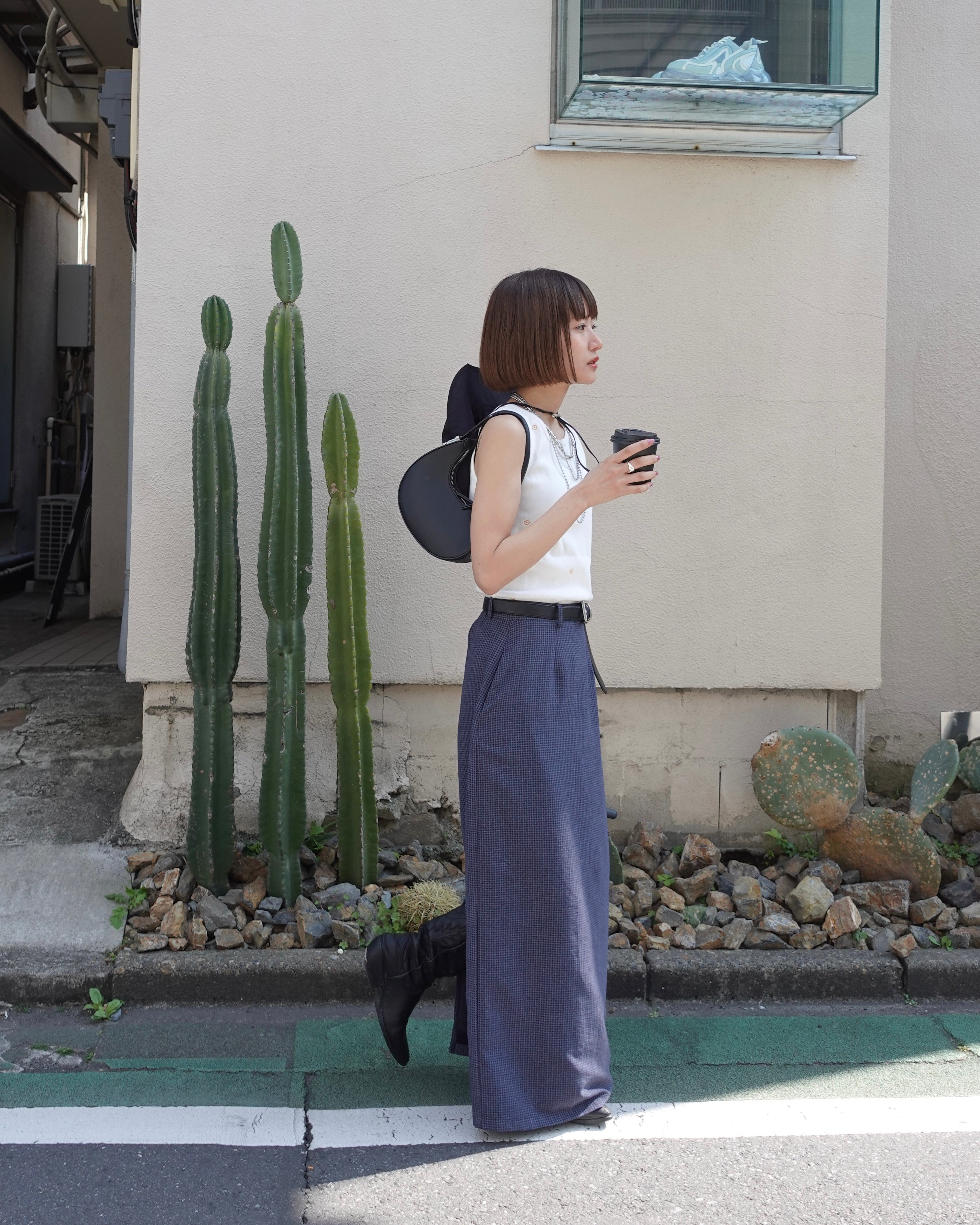 レトロチェックフィットスカート