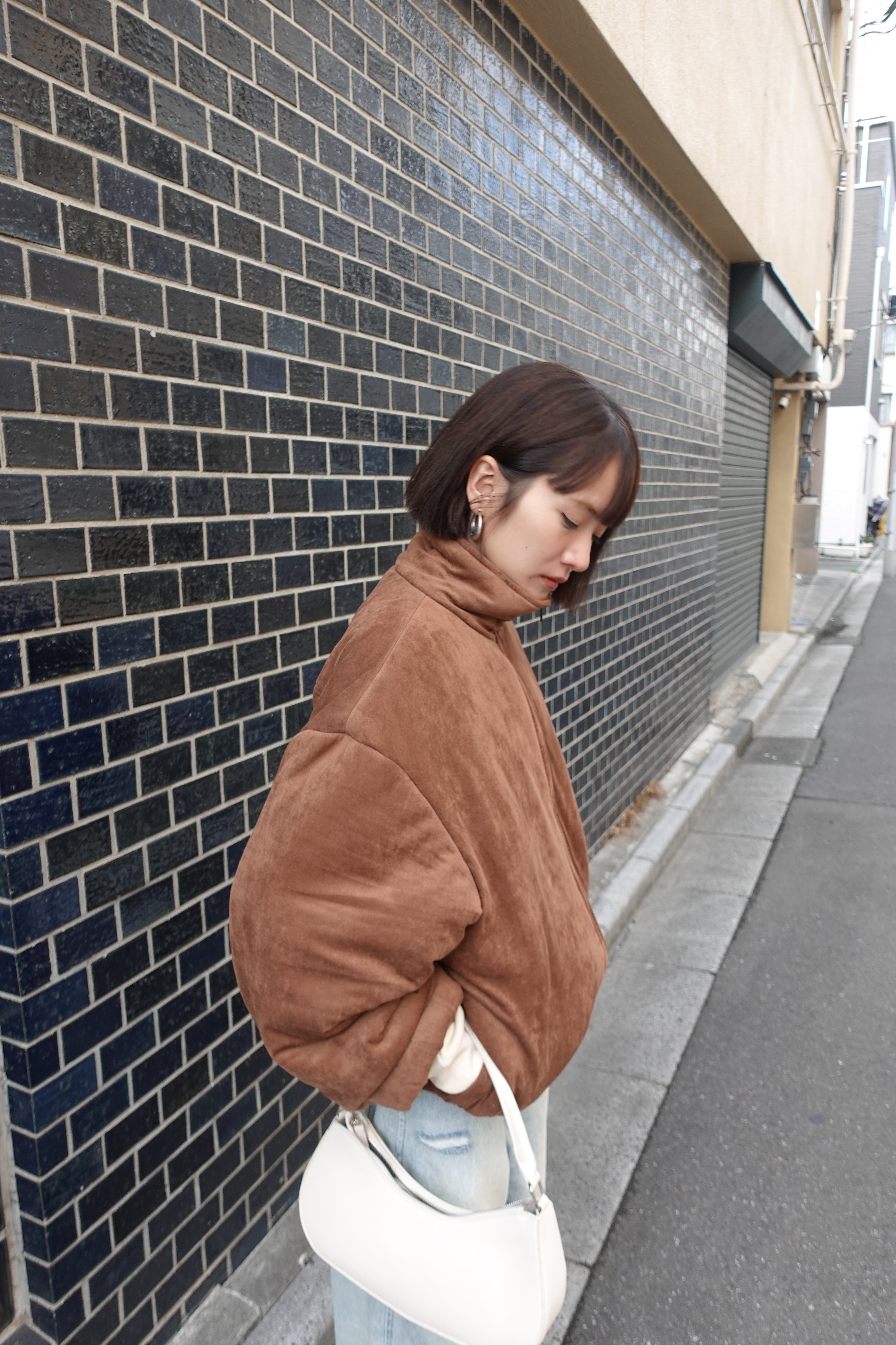 中綿スウェードブルゾン