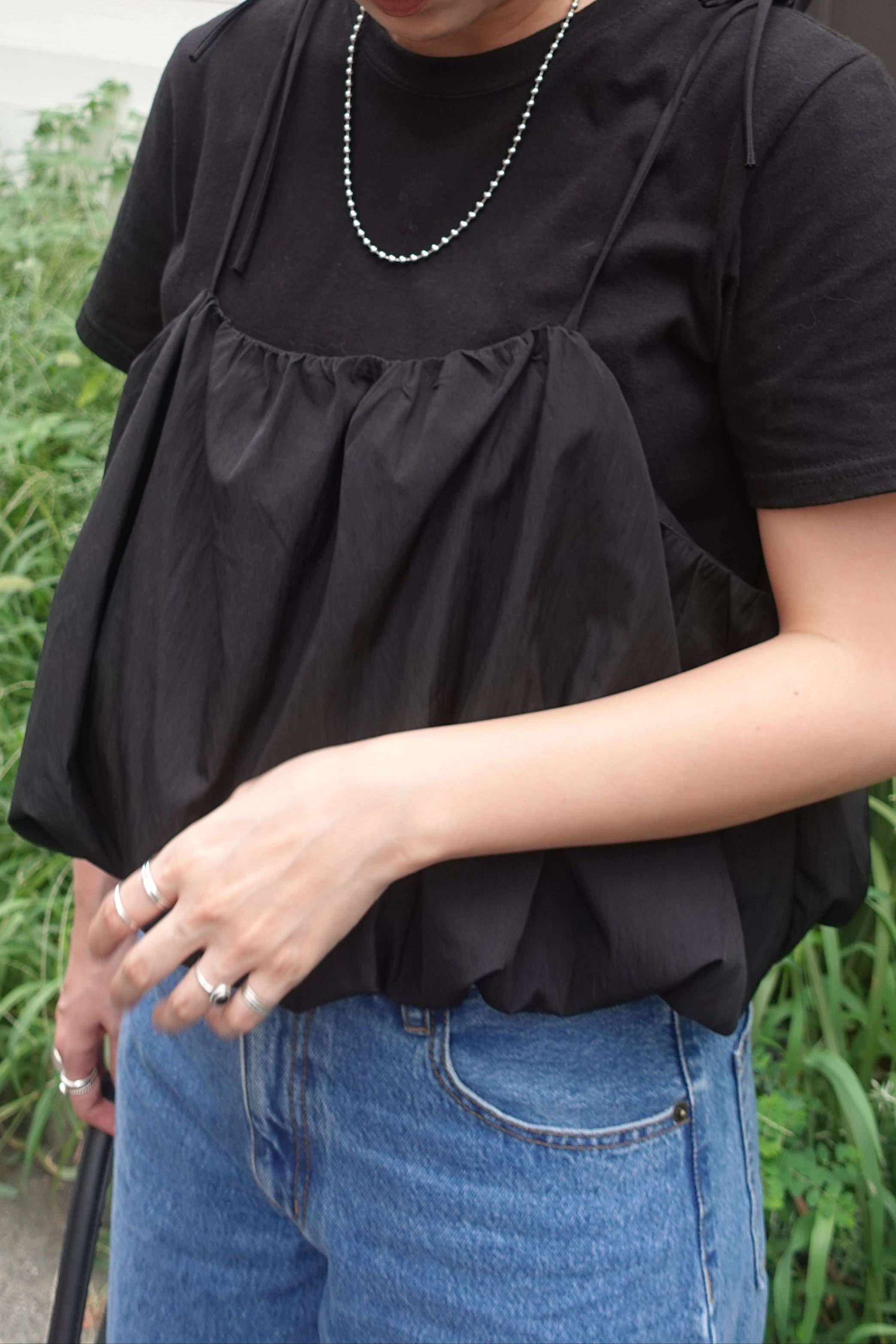 リボンストラップバルーンキャミ