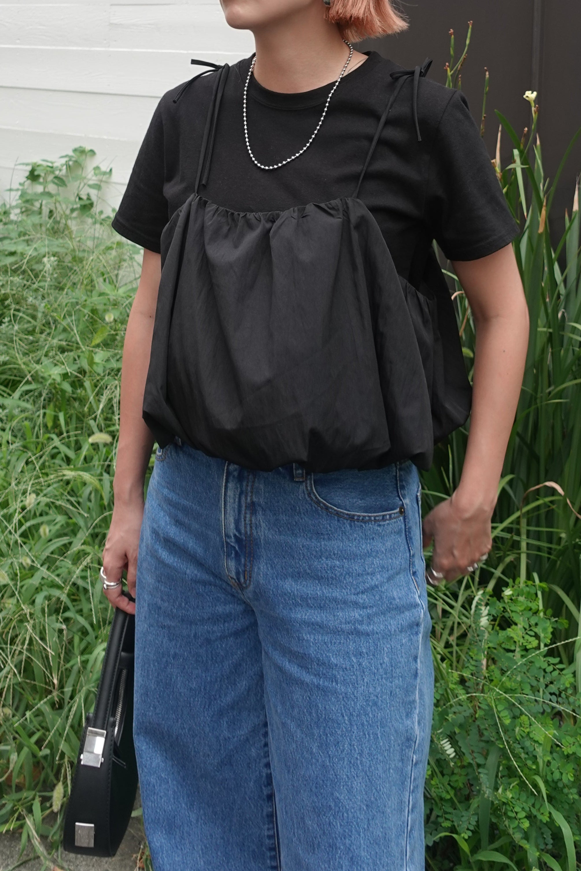 リボンストラップバルーンキャミ