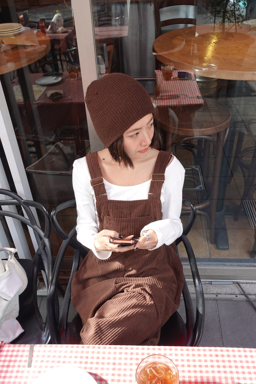 コーデュロイルーズサロペット