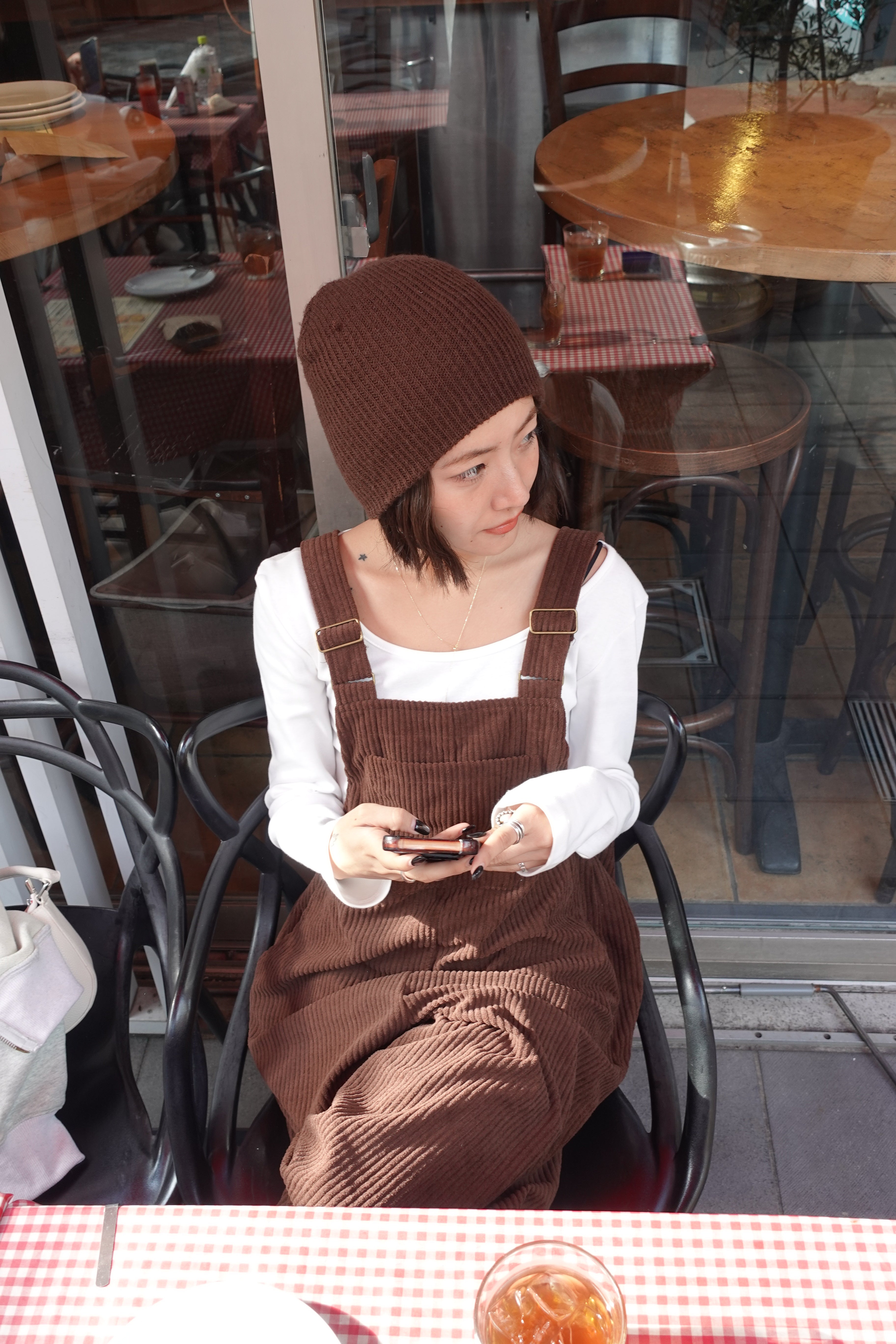 コーデュロイルーズサロペット