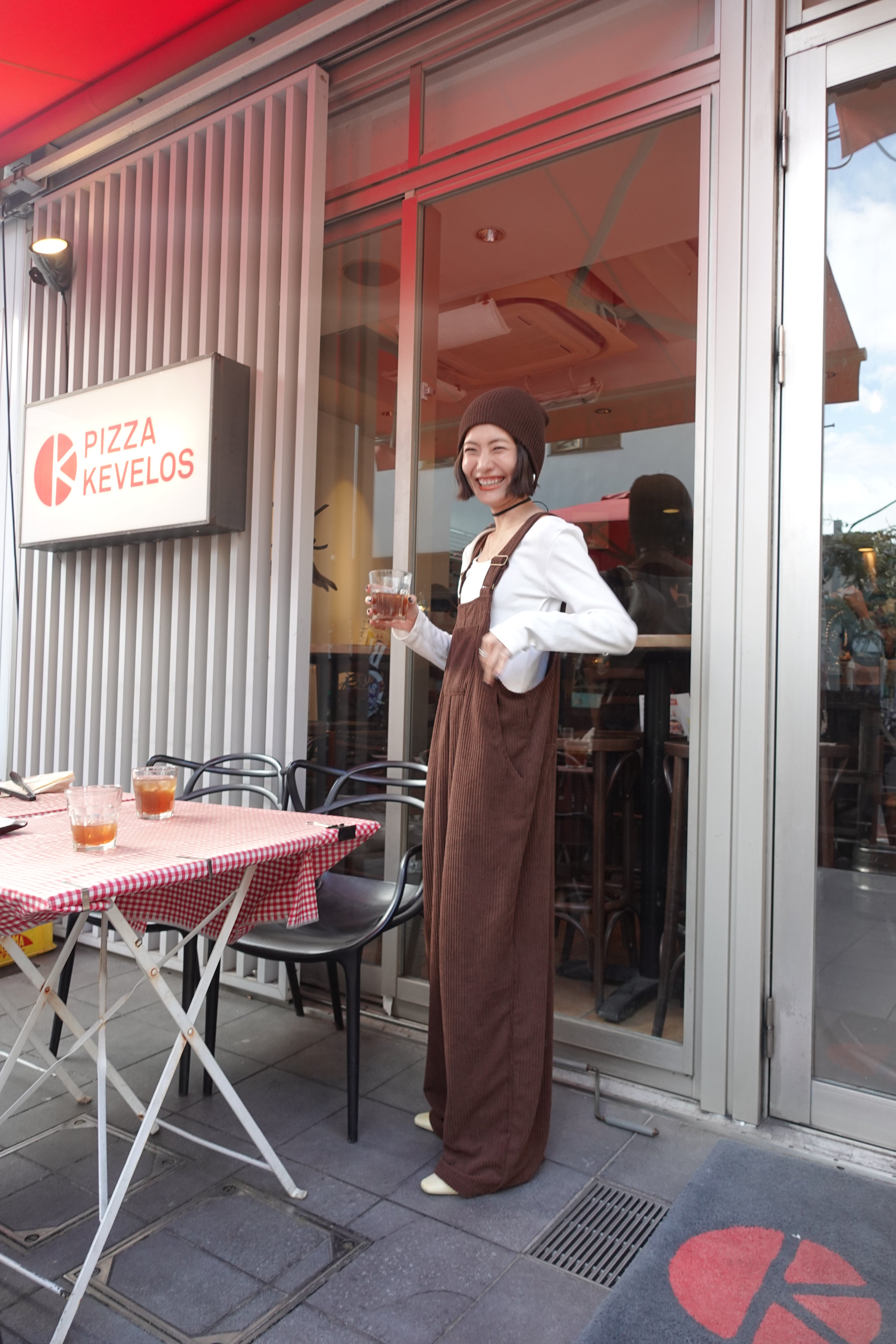 コーデュロイルーズサロペット