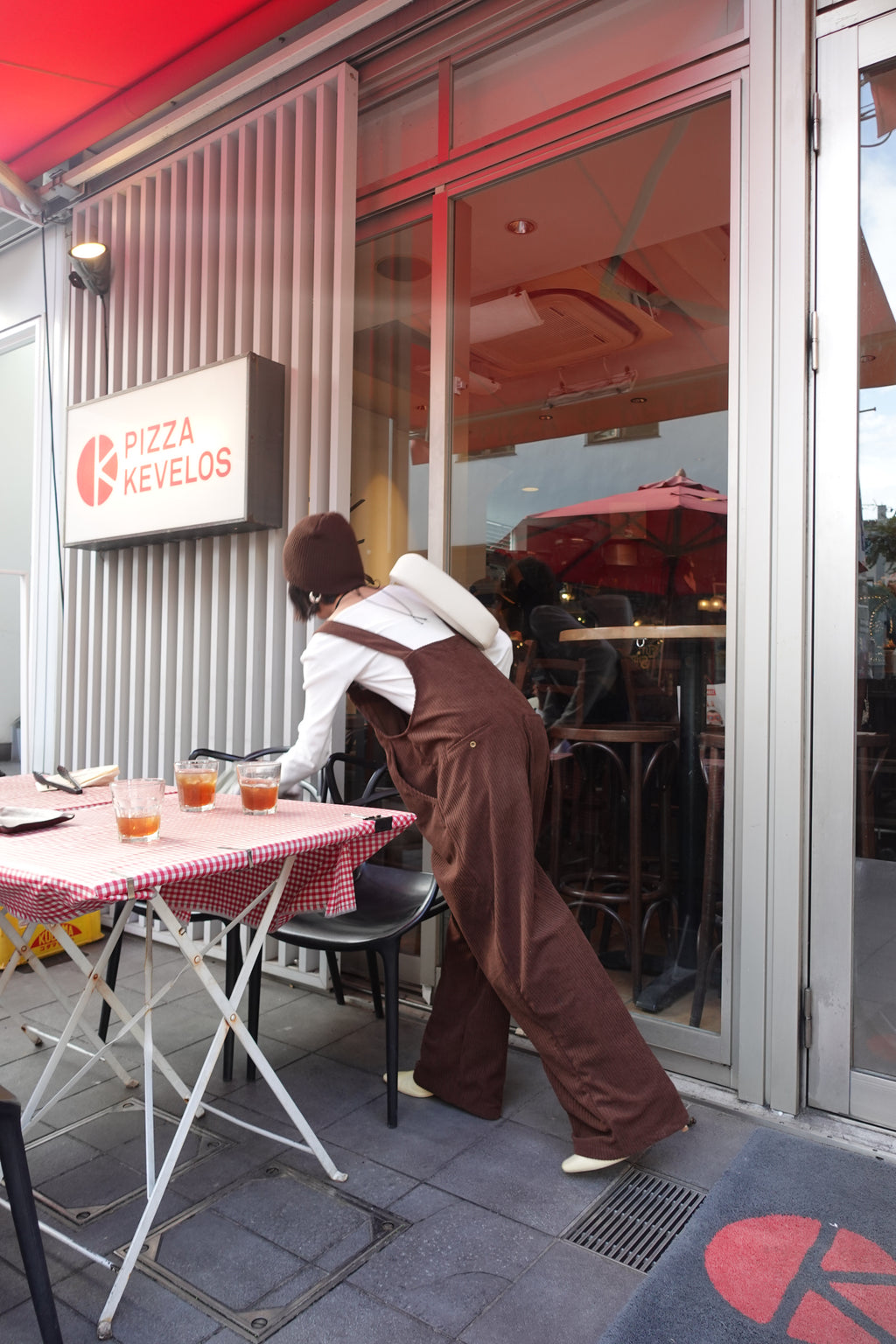 コーデュロイルーズサロペット