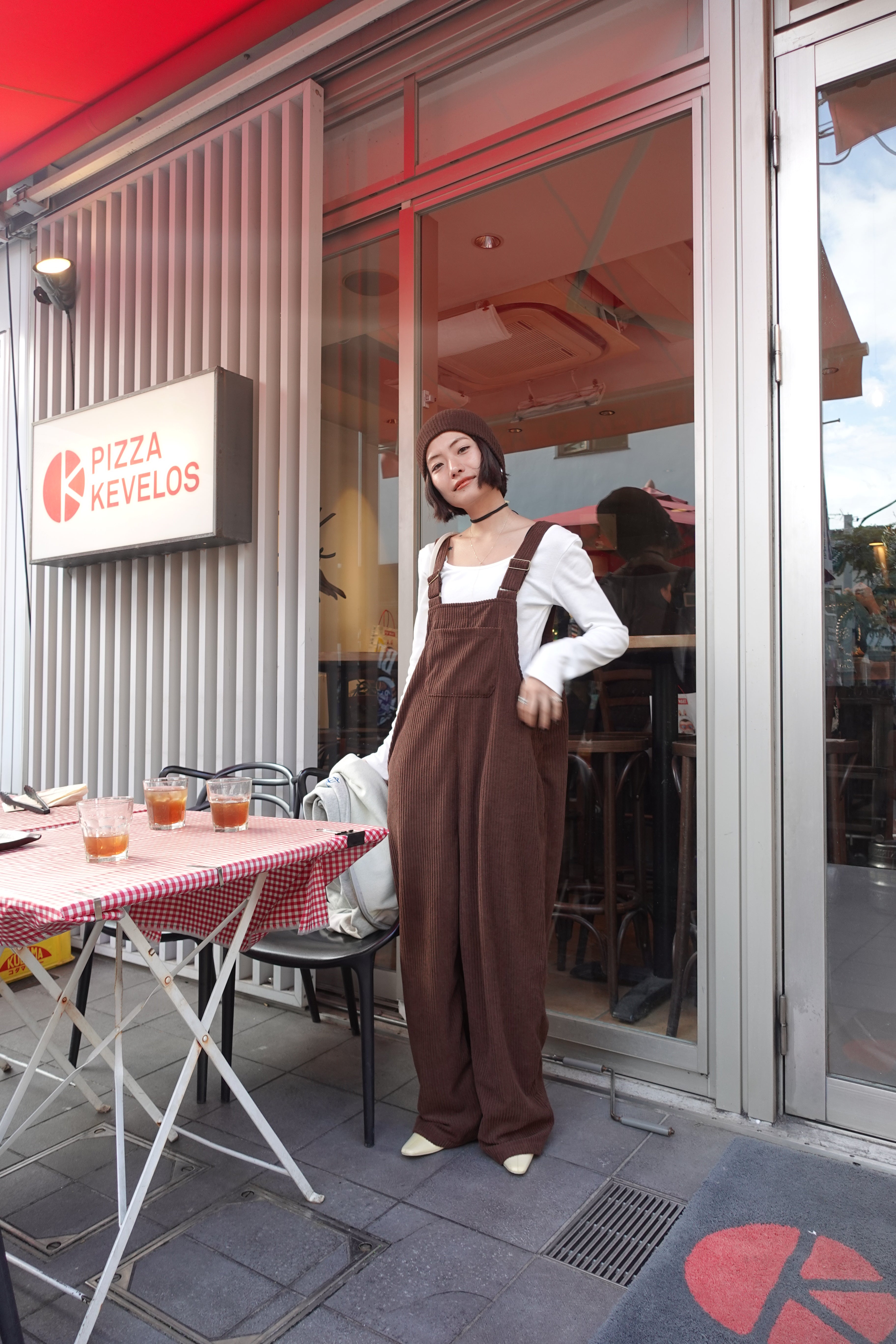 コーデュロイルーズサロペット